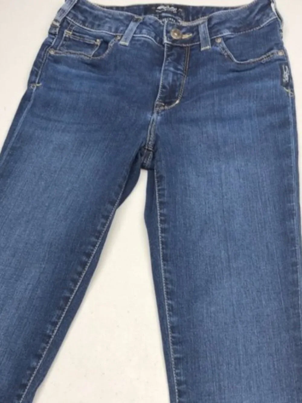 RARE VINTAGE SILVER BLEECKER  SUPER SKINNY JEANS 26x29 🦋